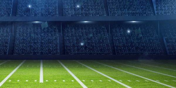 closeup of football field