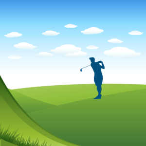 illustration of a golfer
