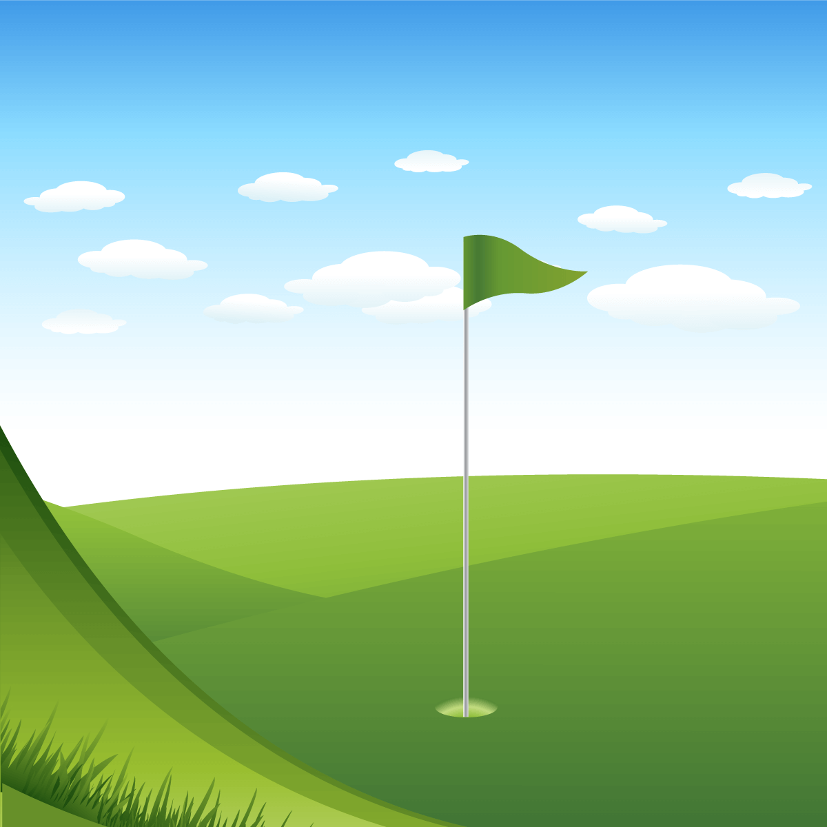 illustration of a golf hole