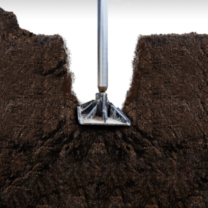 soil being mechanically compacted