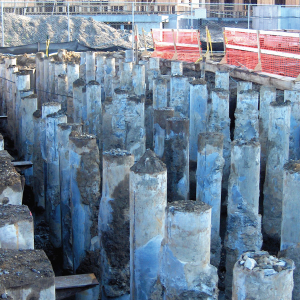 image of installed micropiles